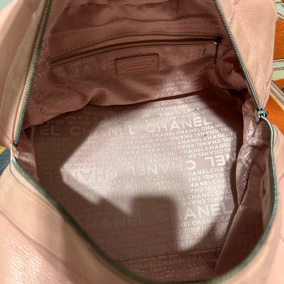 CHANEL Blush Pink Checkered Shoulder Bag - Picture 14 of 16